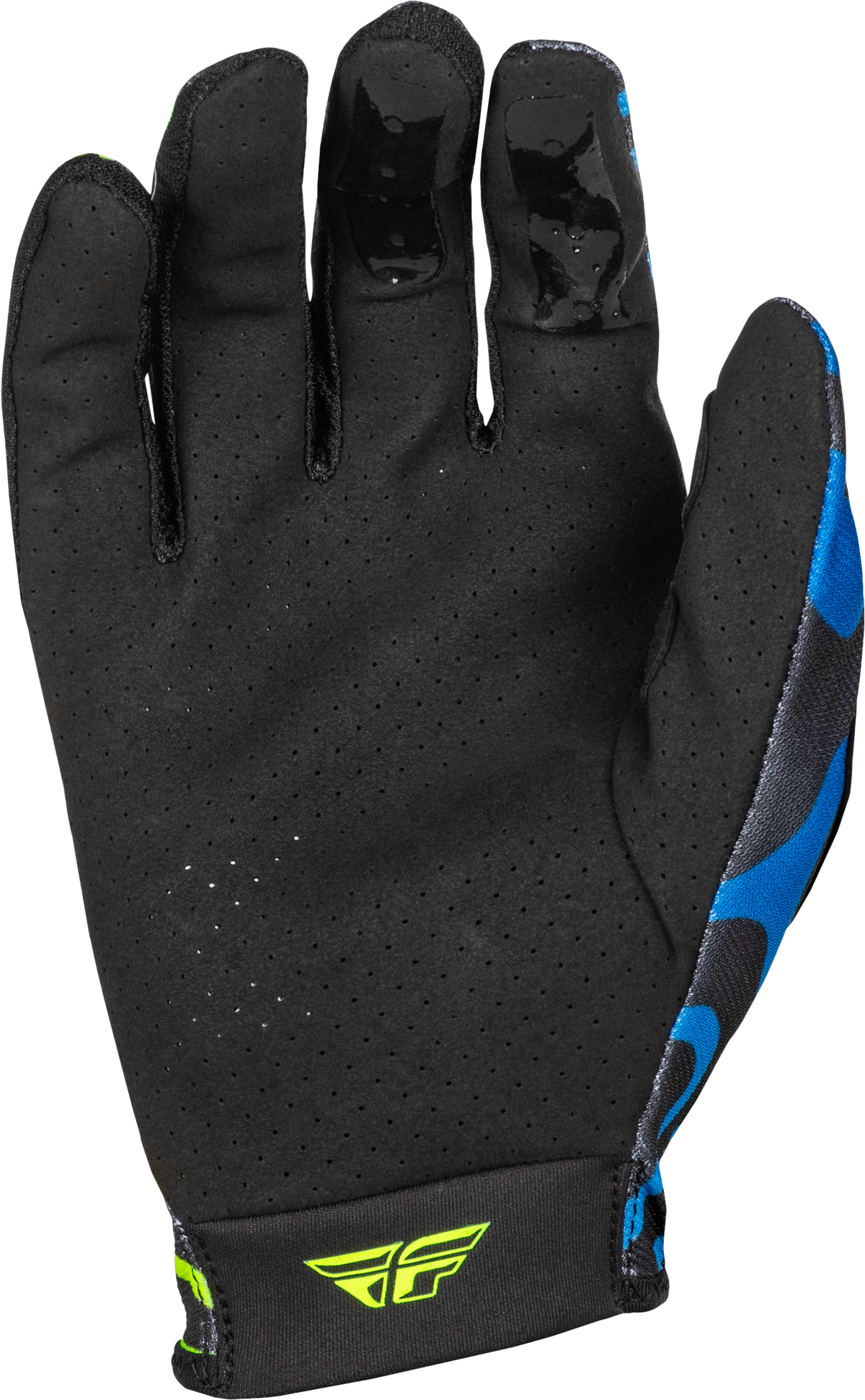 Fly Racing Lite Zen Offroad MX Gloves 2X-Large Black, Blue & Hi-Vis Yellow