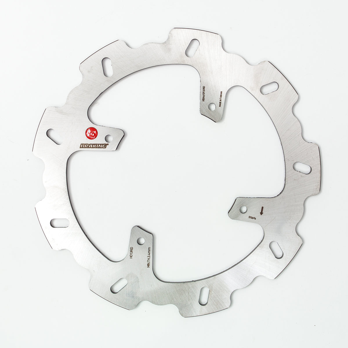 BRAKING HO13RID Rear Wave/Contour Brake Rotor for Honda XR650R Offroad