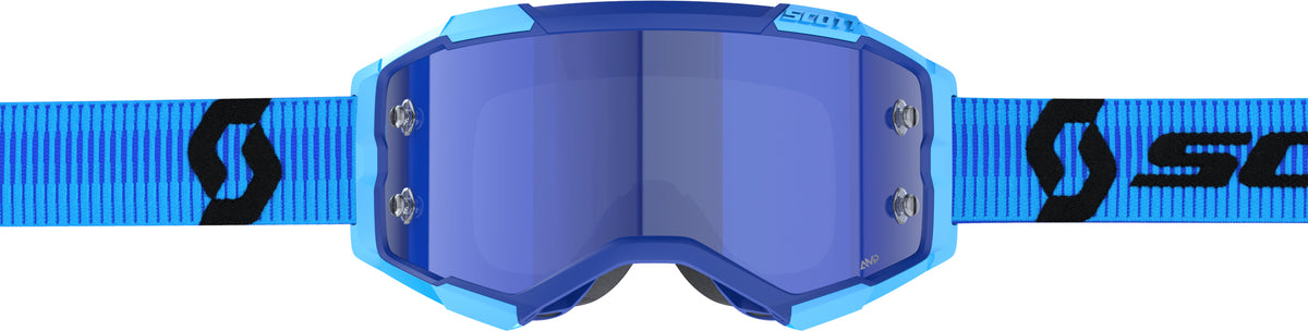 SCOTT Fury Snowcross Goggle Blue/Black with Blue Chrome Lens