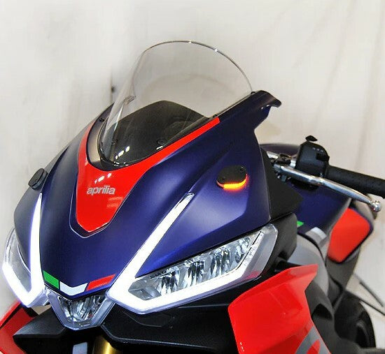 NEW RAGE CYCLES Mirror Block Off Turn Signals for Aprilia RS 660 - Part 660-MBO