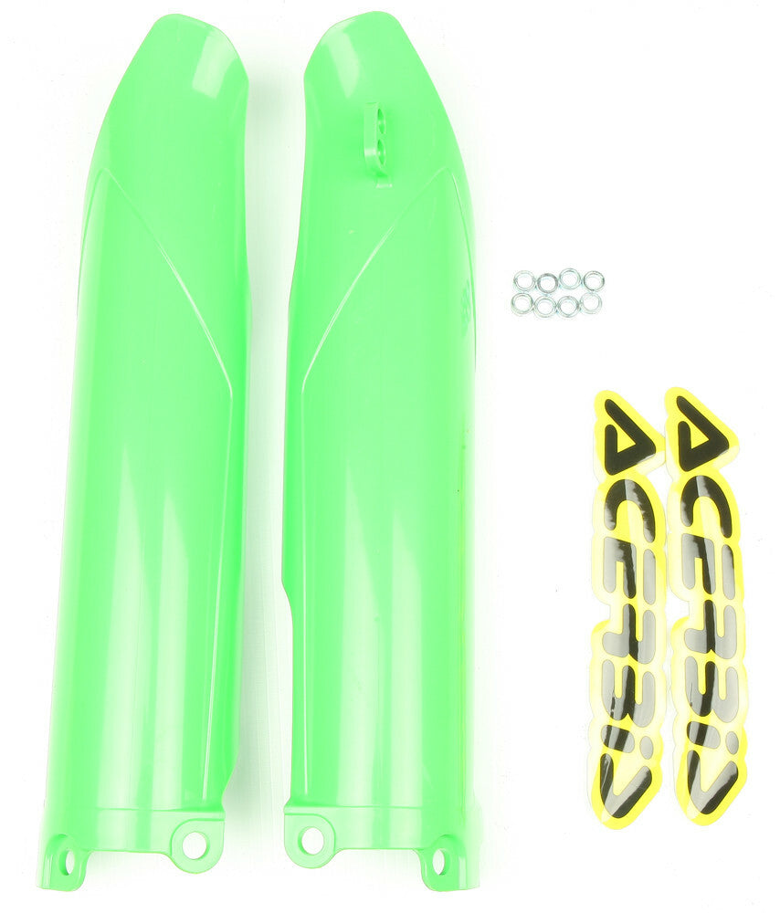Acerbis Lower Fork Cover Set for Kawasaki Offroad Motorcycles in Green