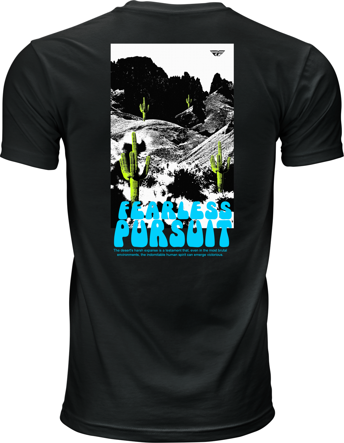 Fly Racing Desert Tee Black X-Large - Comfortable Short Sleeve Shirt with Premium Fit