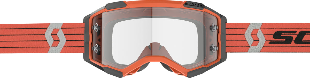 SCOTT Fury Goggle Orange/Grey Clear Works Offroad Eyewear with Anti-Fog and Wide Field of Vision