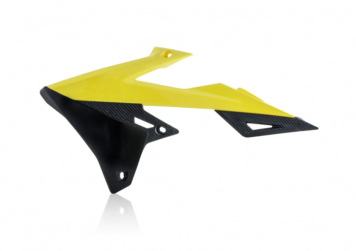 ACERBIS Radiator Shrouds for Suzuki RM-Z450 and RM-Z250 – Front Body Parts in Yellow/Black