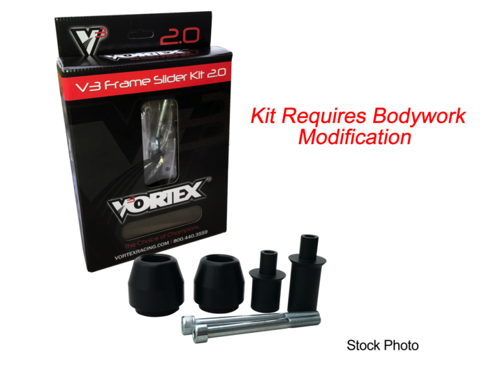 Vortex V3 2.0 Frame Sliders for Suzuki GSX-R600 & 750 – Black Aluminum Skid Plates & Guards