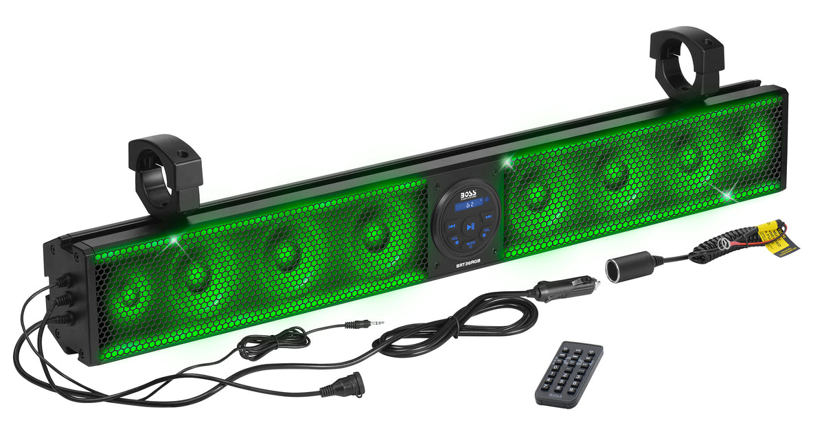 BOSS AUDIO 36" Riot Sound Bar with RGB and 8 Speakers for ATV/UTV – Model BRT36RGB