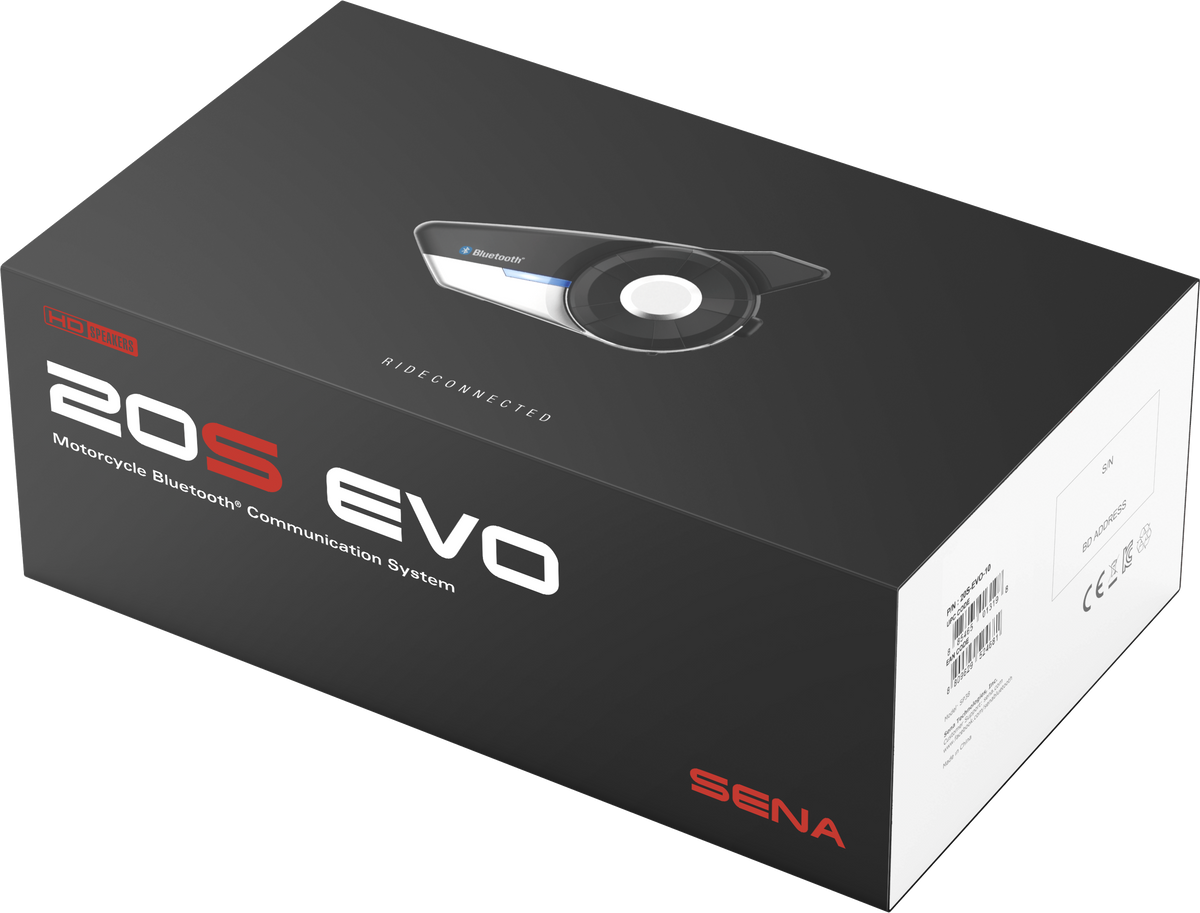 SENA 20S EVO HD Bluetooth Communication System for Motorcycles