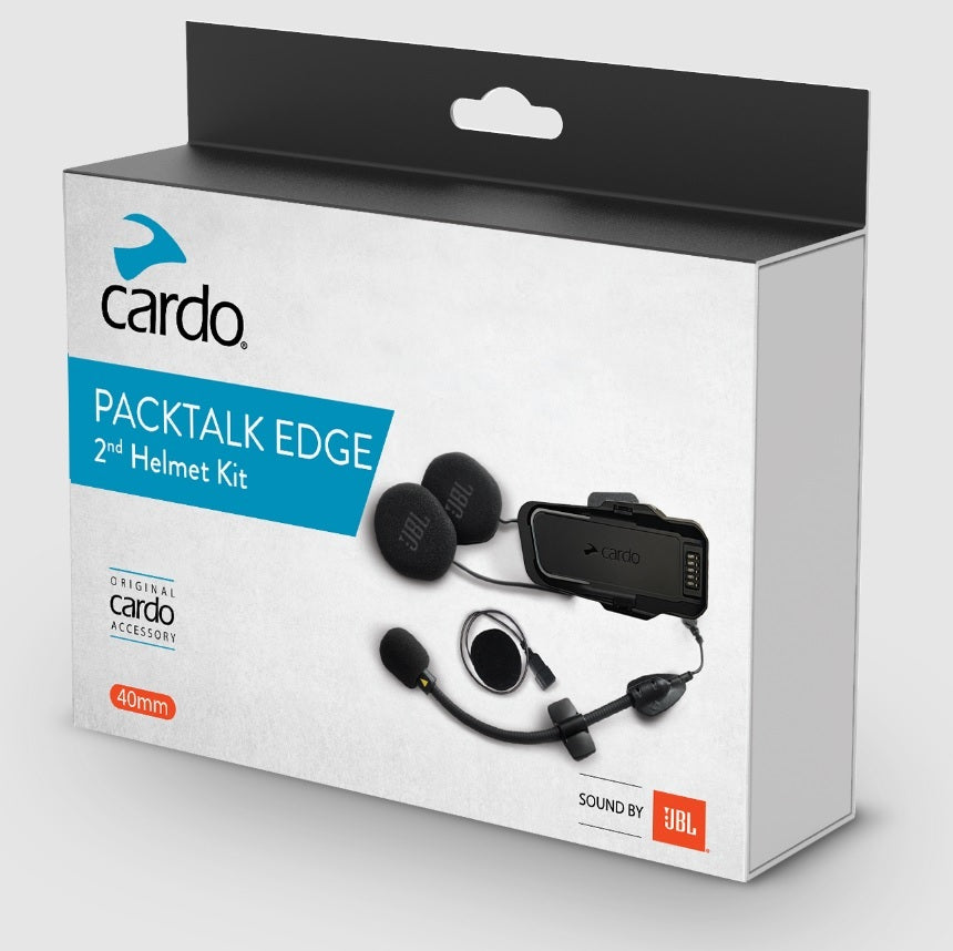 CARDO Packtalk Edge 2nd Helmet Kit with JBL Sound and Interchangeable Microphones