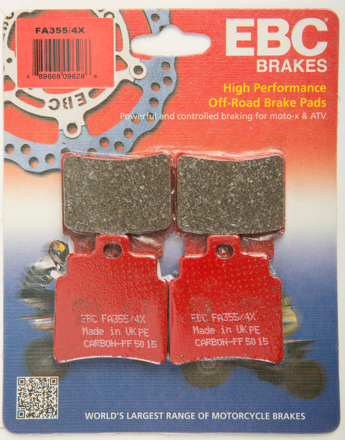 EBC FA355/4X Brake Pads for Arctic Cat and Kymco Mongoose 300 ATV/UTV