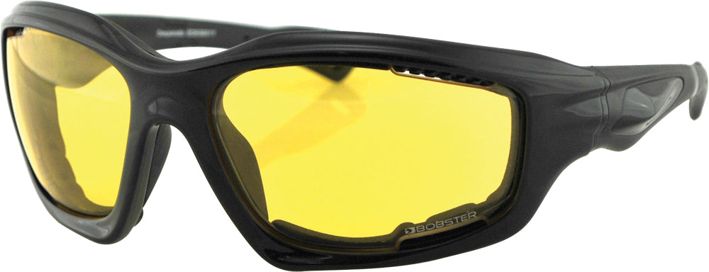 BOBSTER Desperado Sunglasses with Yellow Lenses - Large Wrap Style Eyewear for Outdoor Activities