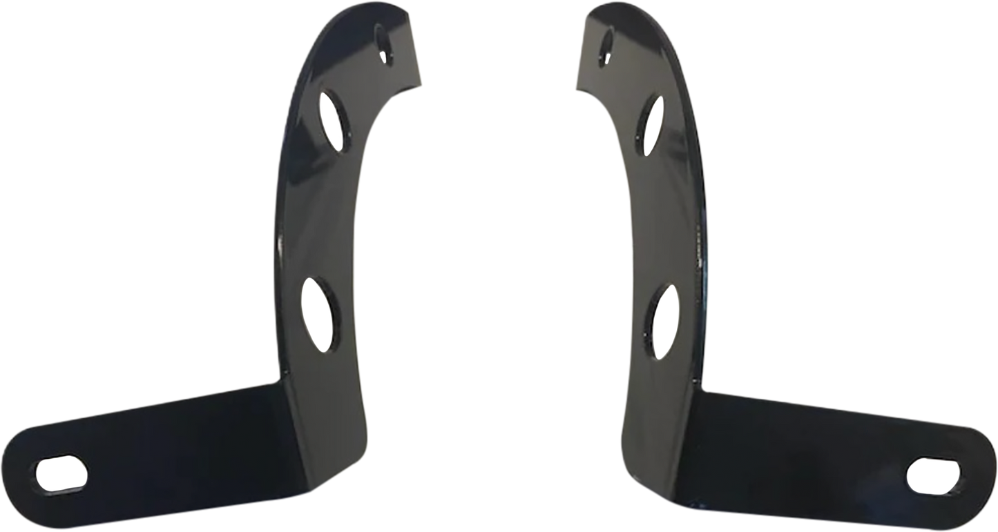 SANTORO FABWORX Fairing Bracket for Harley Davidson V-Twin Models, Black