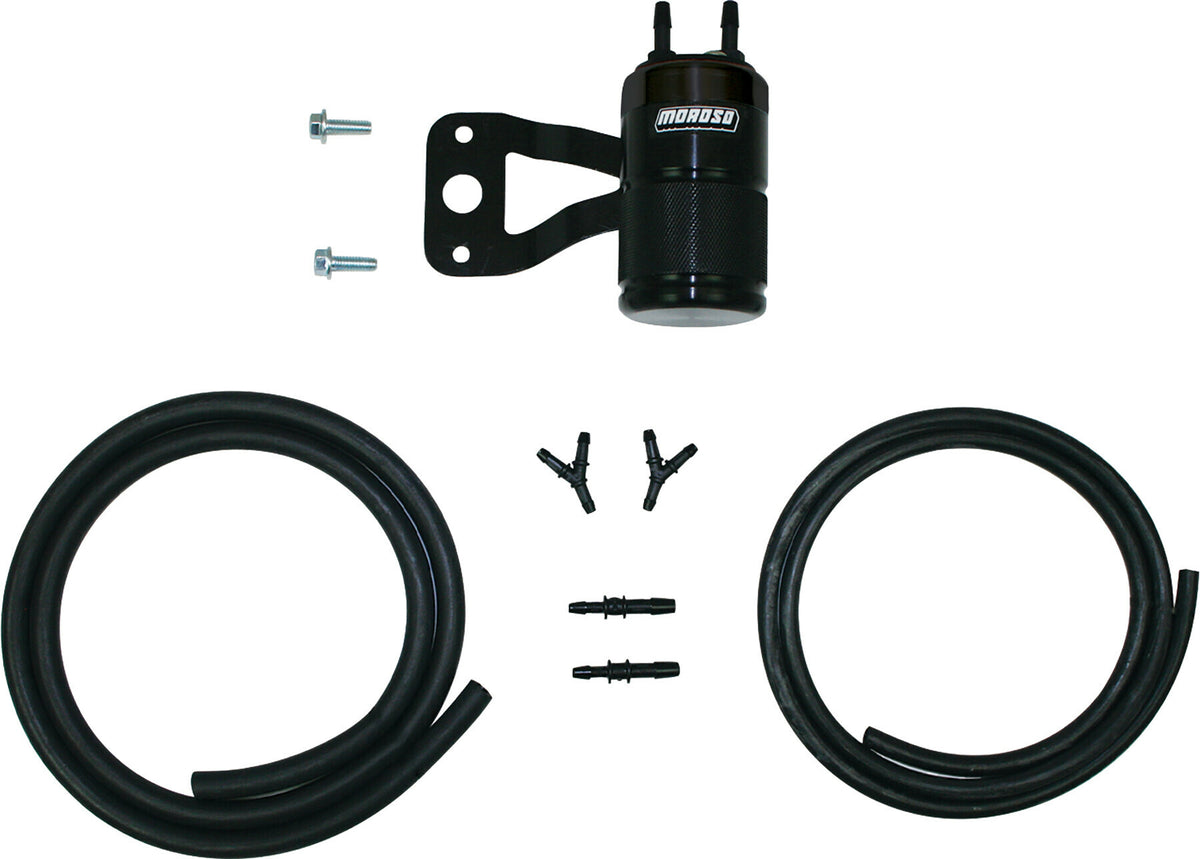 MOROSO Air Oil Separator for Twin Cam Engines with V&H Vo2 Air Cleaner, Black - Part Number 85717