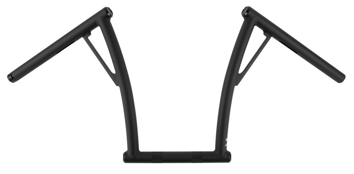 BURLY BRAND Viejo 12-Inch Matte Black Ape Hanger Handlebars Part B12-7009TB for Harley Davidson