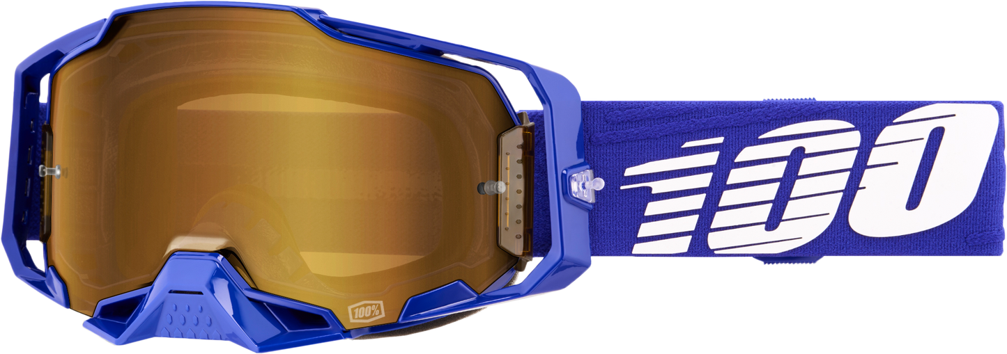 100 Percent Armega Goggle with True Gold Mirror Lens for Offroad Performance