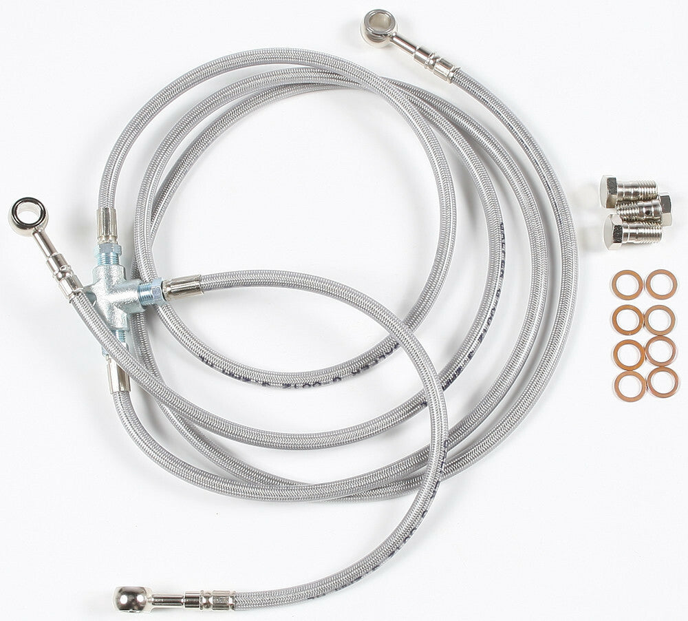 GBRAKES FK003D398-3+2 Front Brake Line for Yamaha YFZ450 ATV/UTV