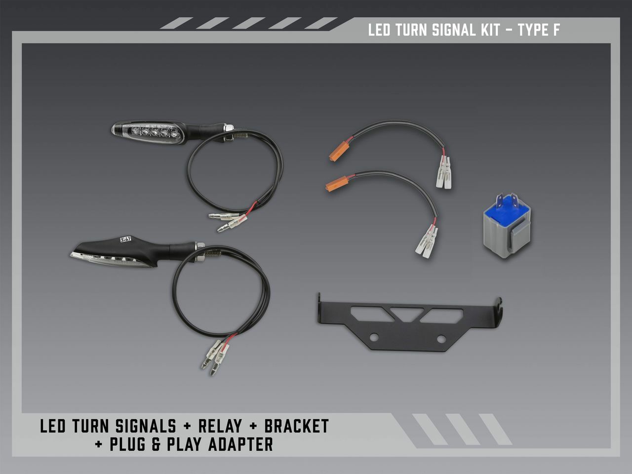 Yoshimura Fe V2 Standard LED Turn Signal Kit for Street Bikes - Part Number 075BG-STD-F-K