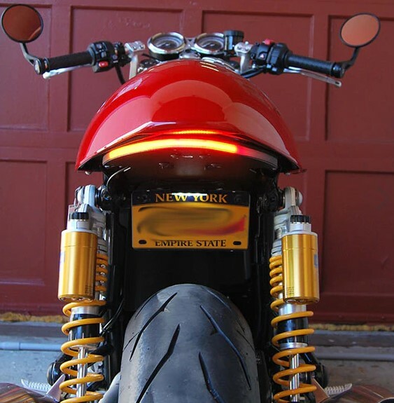 New Rage Cycles Thruxton 1200 Fender Eliminator Kit with LED Tail Light and Side Mount License Plate Option