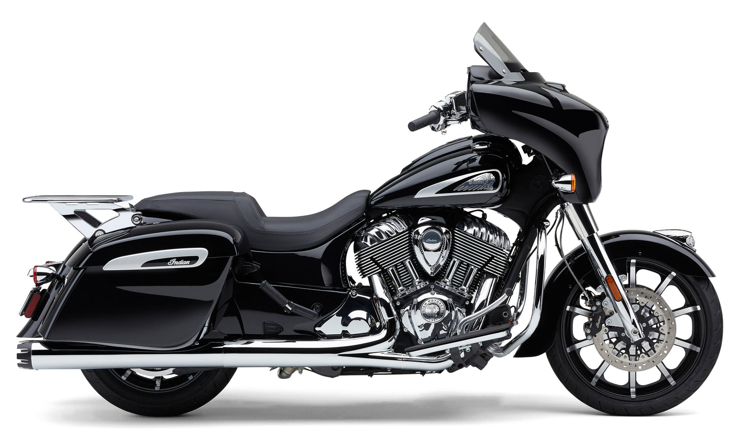 COBRA Detach Big A Backrest Flat Rack for Harley Davidson Chieftain - Chrome, 14 x 17.5 inches