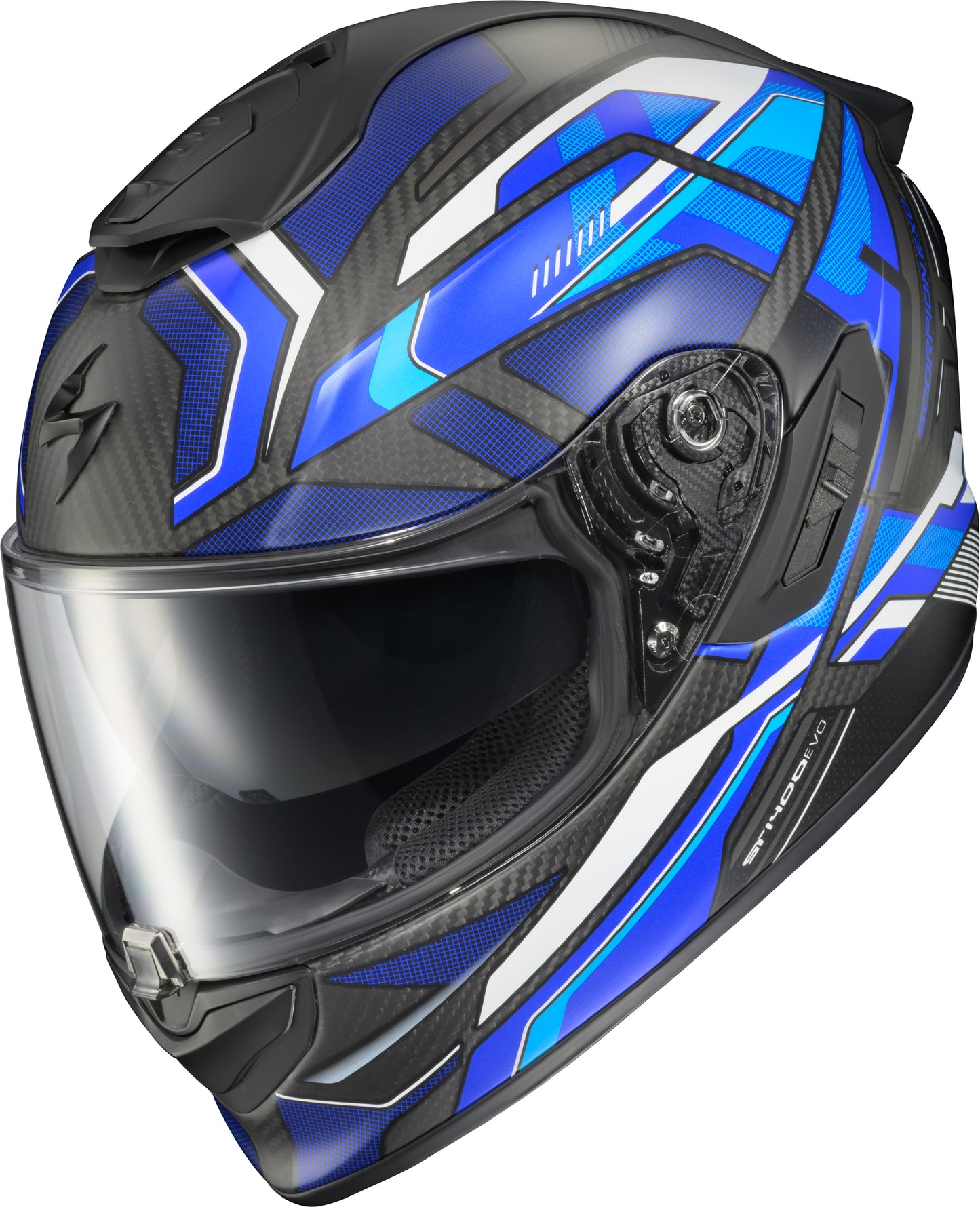 Scorpion EXO EXO-ST1400 EVO Carbon Full-Face Helmet in Matte Blue, 2X-Large