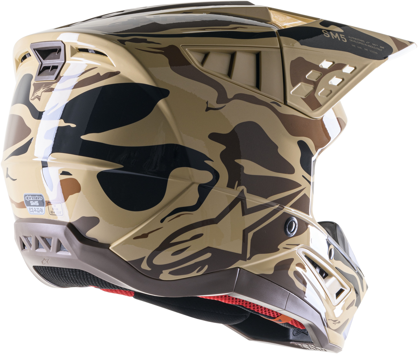 Alpinestars SM5 Mineral Helmet X-Small Dark Brown/Kangaroo Matte Off-Road Safety Helmet