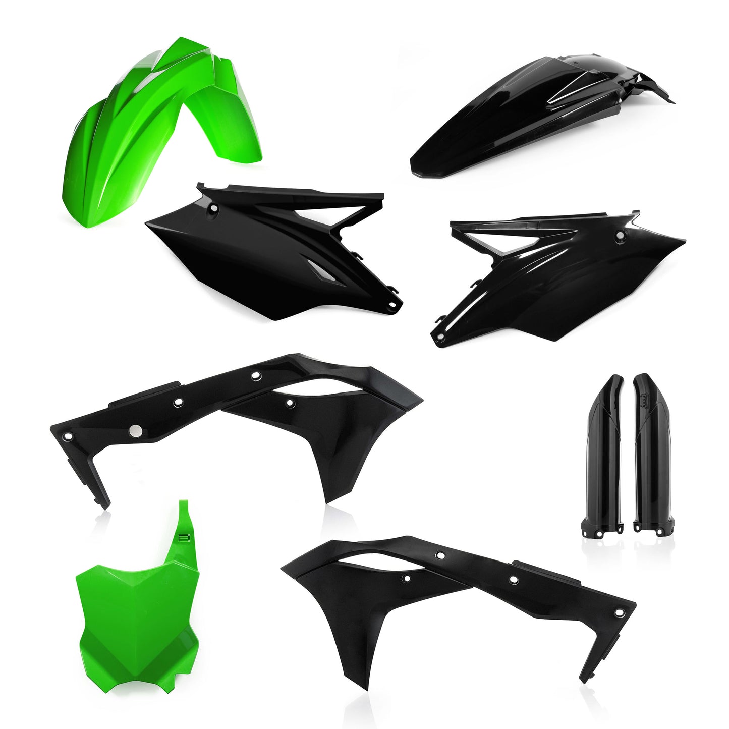 ACERBIS Full Plastic Kit for Kawasaki KX250F 2018-2020 in Green and Black