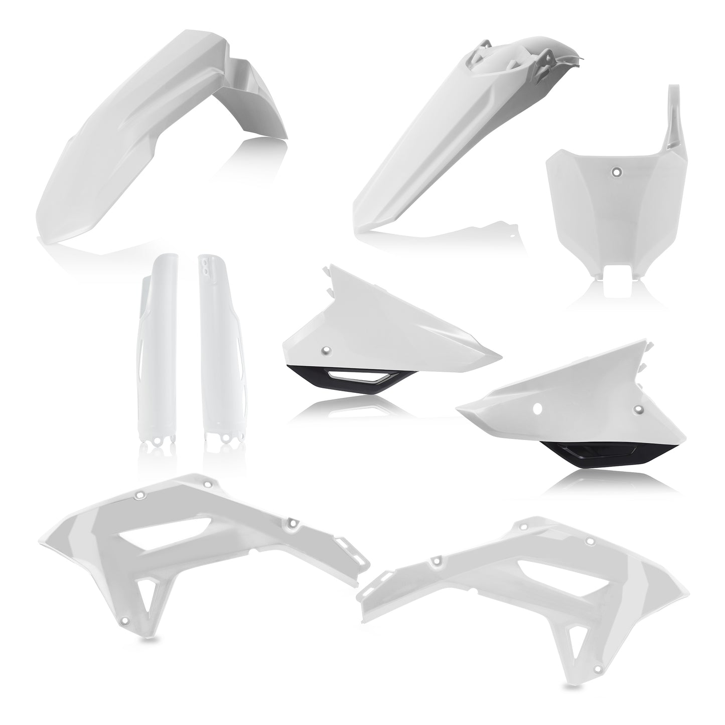 ACERBIS Plastic Kit Full Hon White/Black for Honda CRF450RX and CRF250RX (2021-2024)