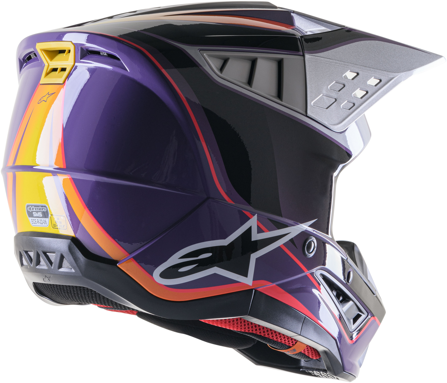 Alpinestars SM5 Sail Off-Road Helmet – X-Large Violet/Black/Silver