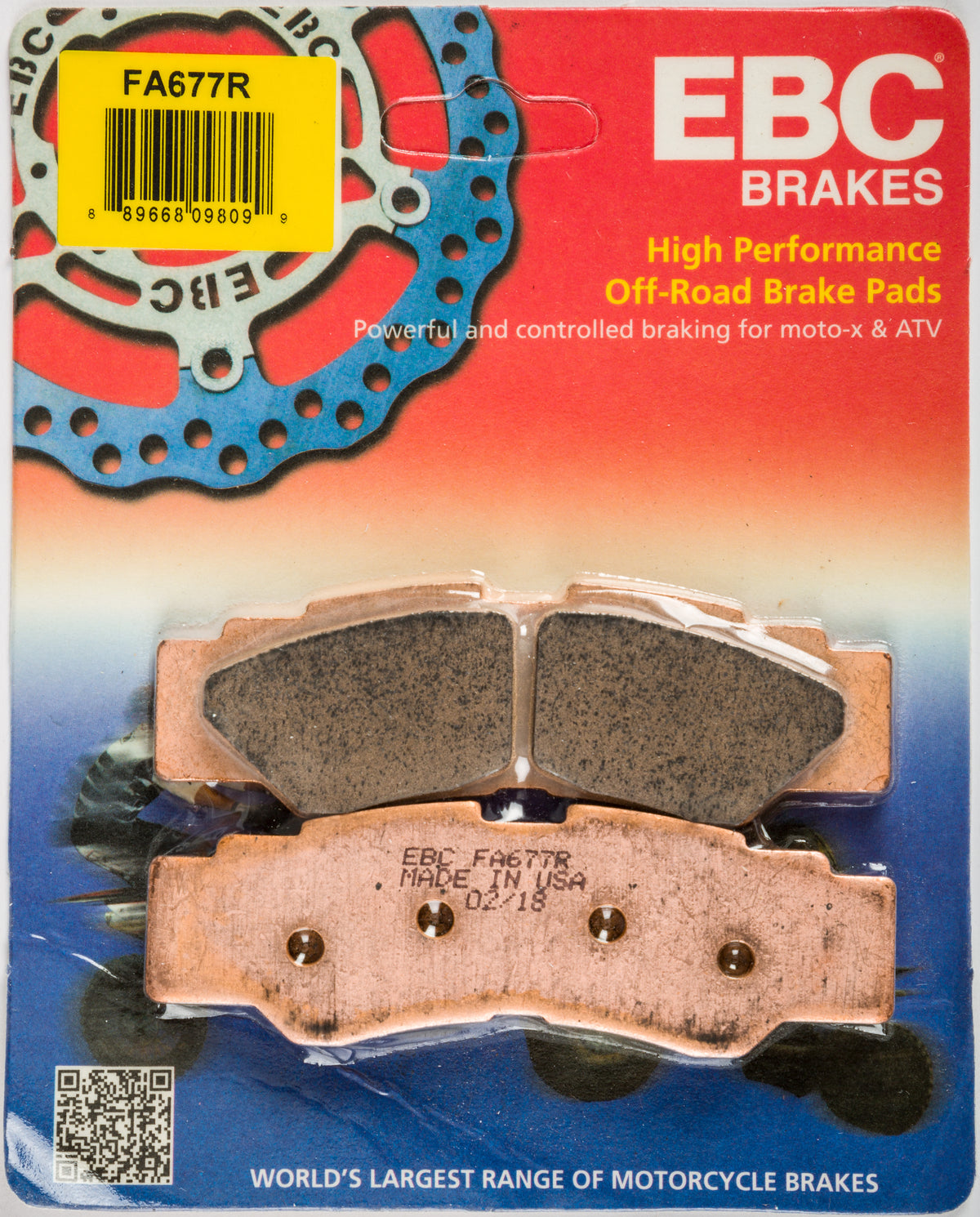 EBC Fa677R Sintered R Series Brake Pads for Yamaha YXZ 1000 R