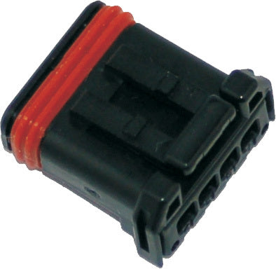 NAMZ CUSTOM CYCLE MX-1900 Series 4-Pin Black Socket Housing - Durable Waterproof Connectors for Harley Softail