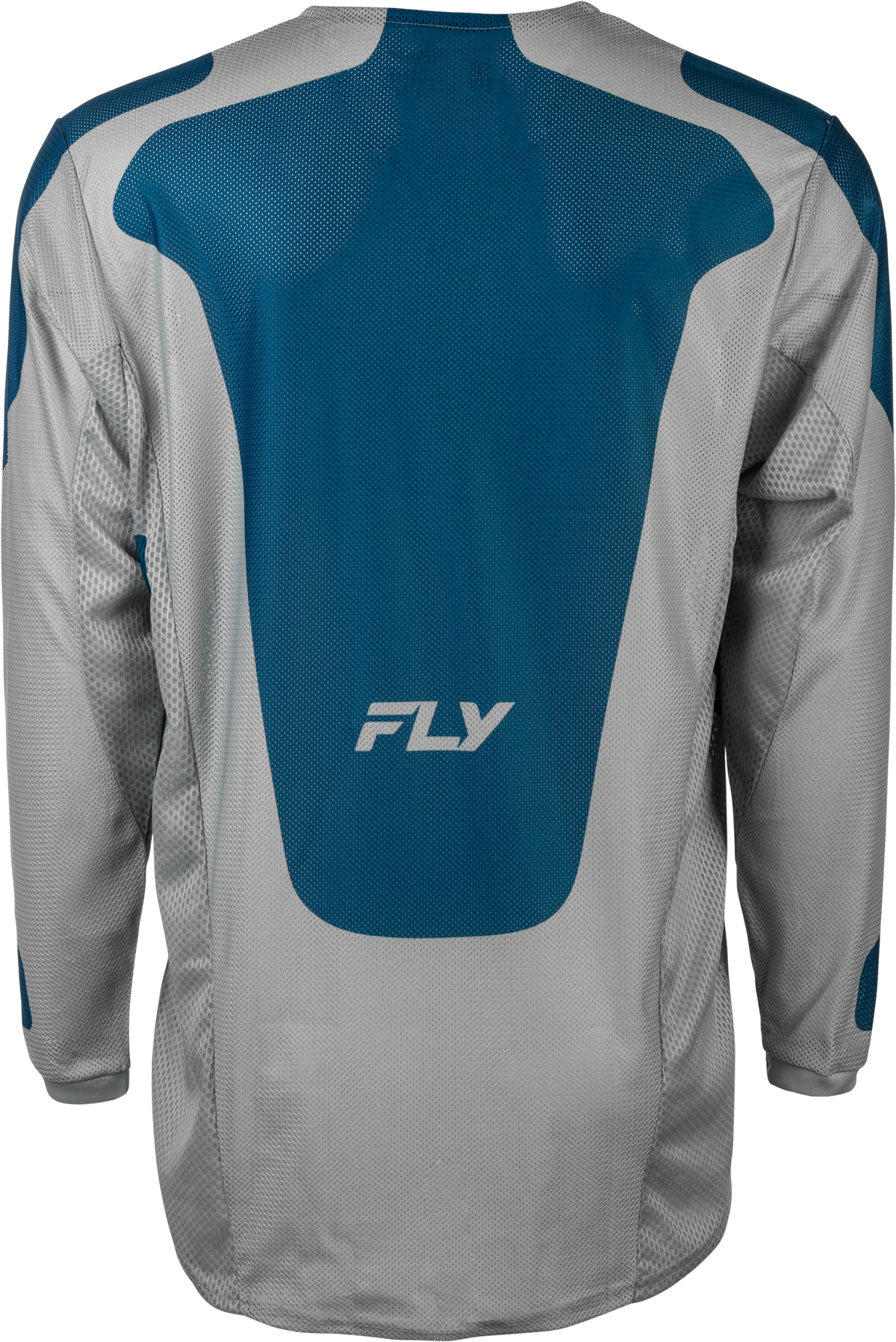 Fly Racing Kinetic Mesh Sym Jersey – Medium, Grey/Blue Offroad Performance Shirt