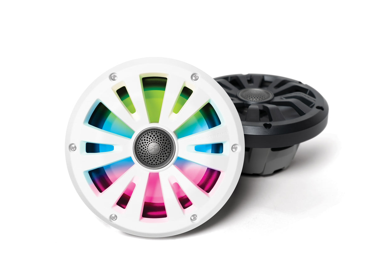 ECOXGEAR 6.5 inch Marine Speaker with RGB LED Lights and Water-Resistant Design