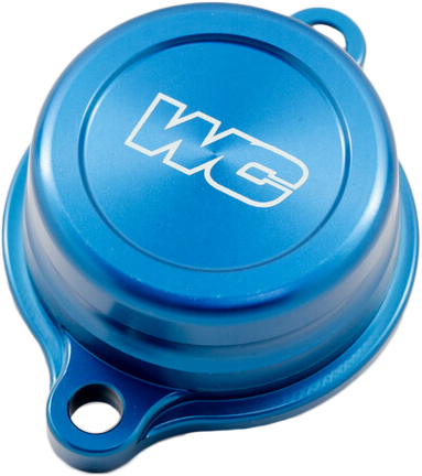 WORKS CNC Machined Oil Filter Cover for Yamaha YZ450F and WR450F - Blue