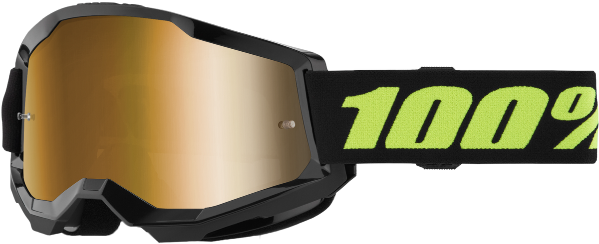 100-Percent Strata 2 Goggle Solar Eclipse with Mirror True Gold Lens