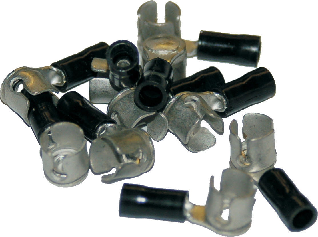 NAMZ Custom Cycle 1/4 Inch Cap Type Crimp Terminals, 10-Pack for V-Twin Electrical Wiring