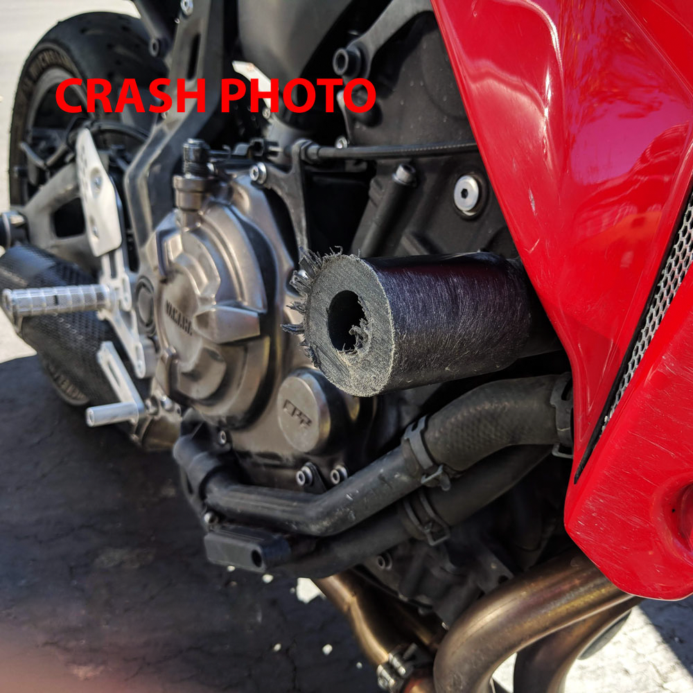 Shogun Motorsports Frame Sliders No Cut Black for Yamaha MT-07 & XSR700 – Part #750-6419