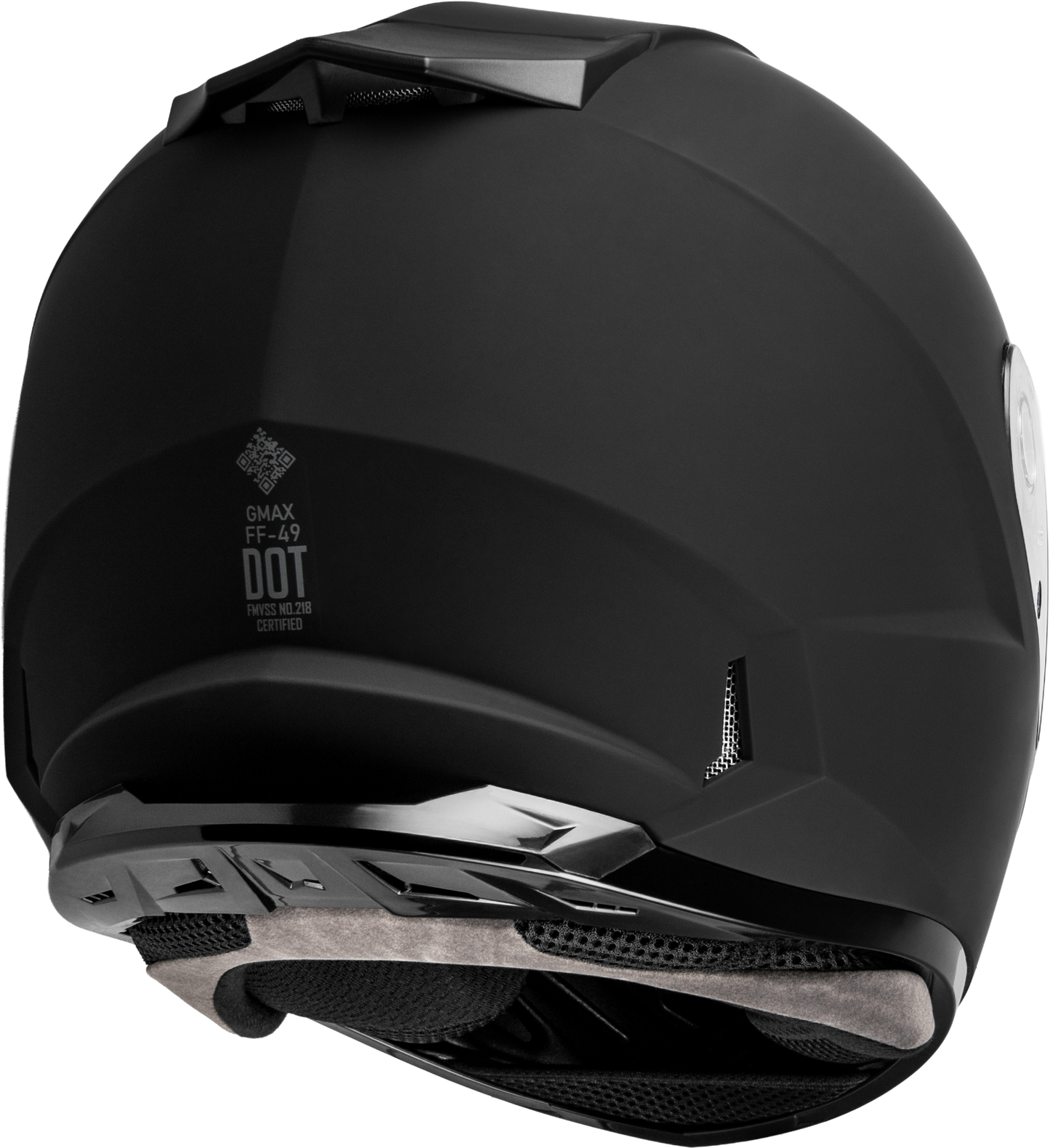 GMAX FF-49 Solid Matte Black Full-Face Helmet for Adults, Small
