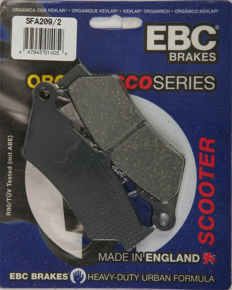 EBC Brakes SFA209/2 Organic Brake Pads for Scooter - Street Segment