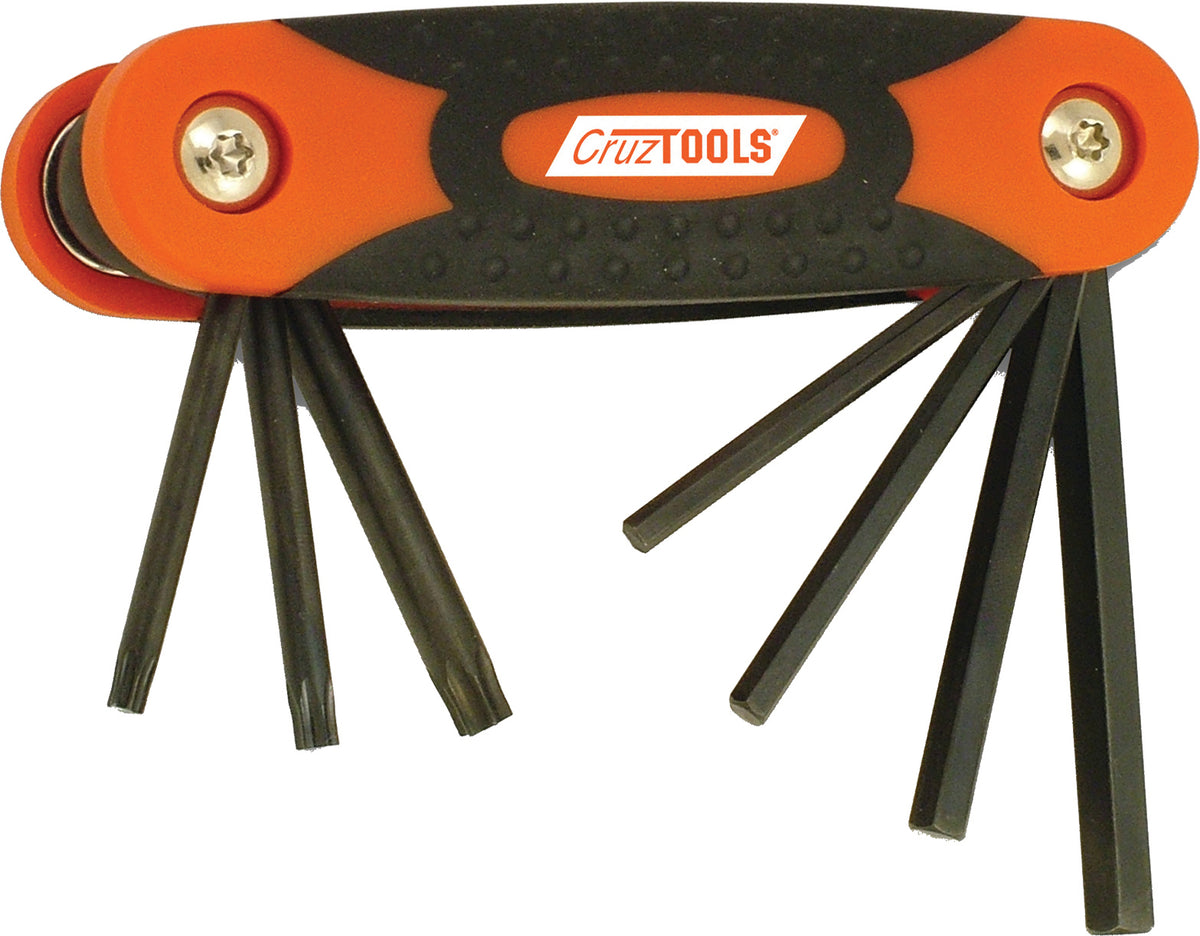 CRUZ TOOLS Folding Hex and Torx Tool Kit for Harley-Davidson FHT1