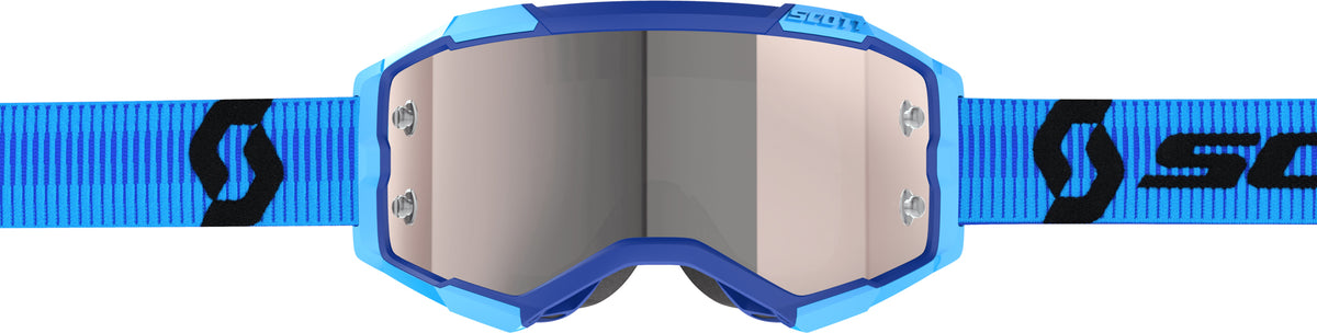 SCOTT Fury Goggle Blue/Black with Silver Chrome Lens – Offroad Performance Eyewear