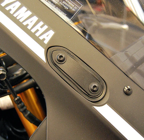 NEW RAGE CYCLES R3-MBO Mirror Block Off Plates for Yamaha YZF-R3 (2019-2023)