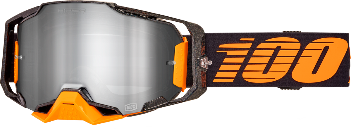 100-Percent Armega Hiper Goggle with Mirror Silver Lens for Offroad Riding