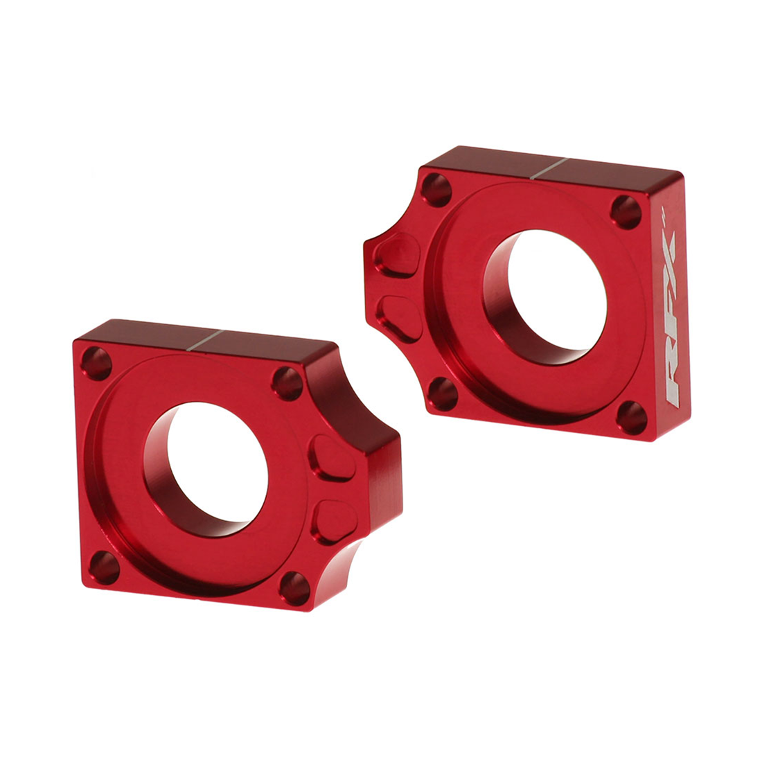 RFX Pro Series Rear Axle Blocks Red - Precision CNC Aluminum Offroad Drive Accessories