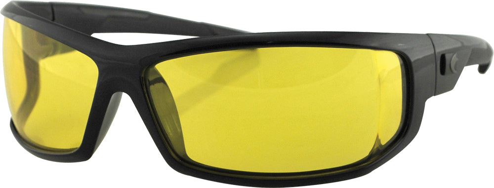 Bobster AXL Sunglasses with Yellow Lenses – Impact-Resistant Polycarbonate Frame for Universal Use