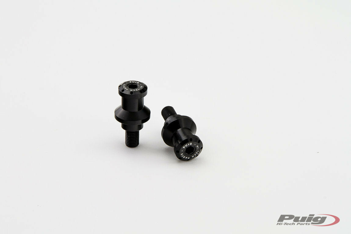 PUIG High-Grade Aluminum Swingarm Spools for Kawasaki Z750 and Vulcan S - Black, Part 5924N