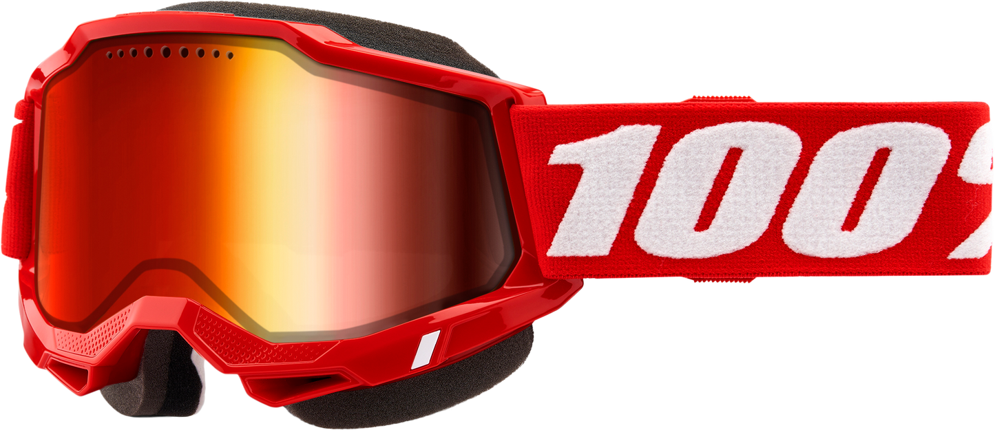 100-Percent Accuri 2 Snowmobile Goggle with Red Mirror Lens