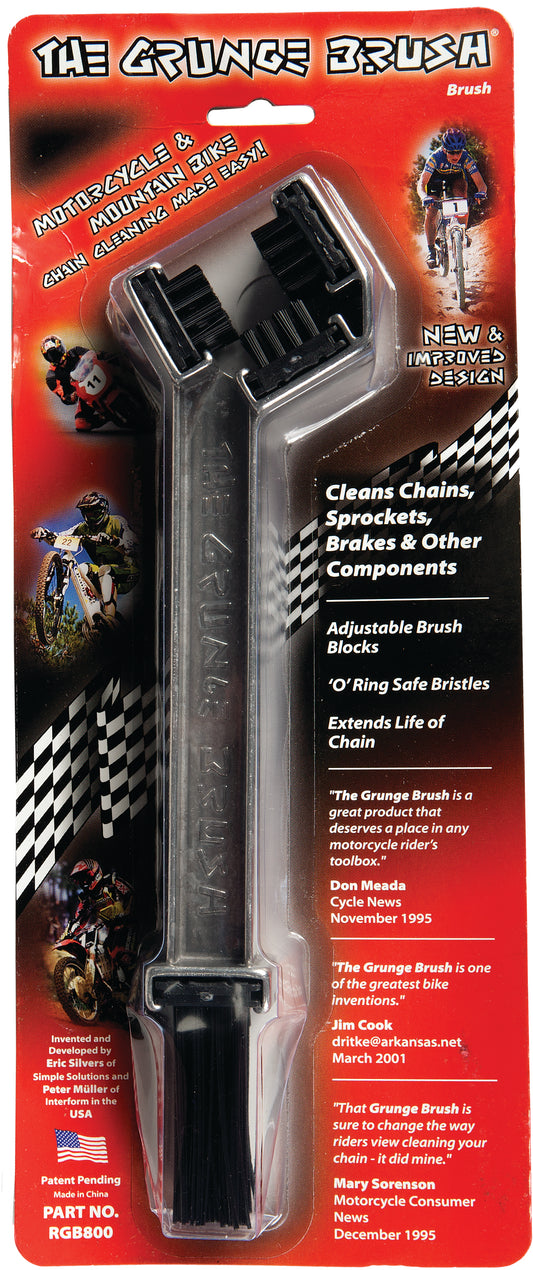 GRUNGE BRUSH AGB888 Aluminum Chain Cleaning Tool for Motorcycles, ATVs, and Bicycles