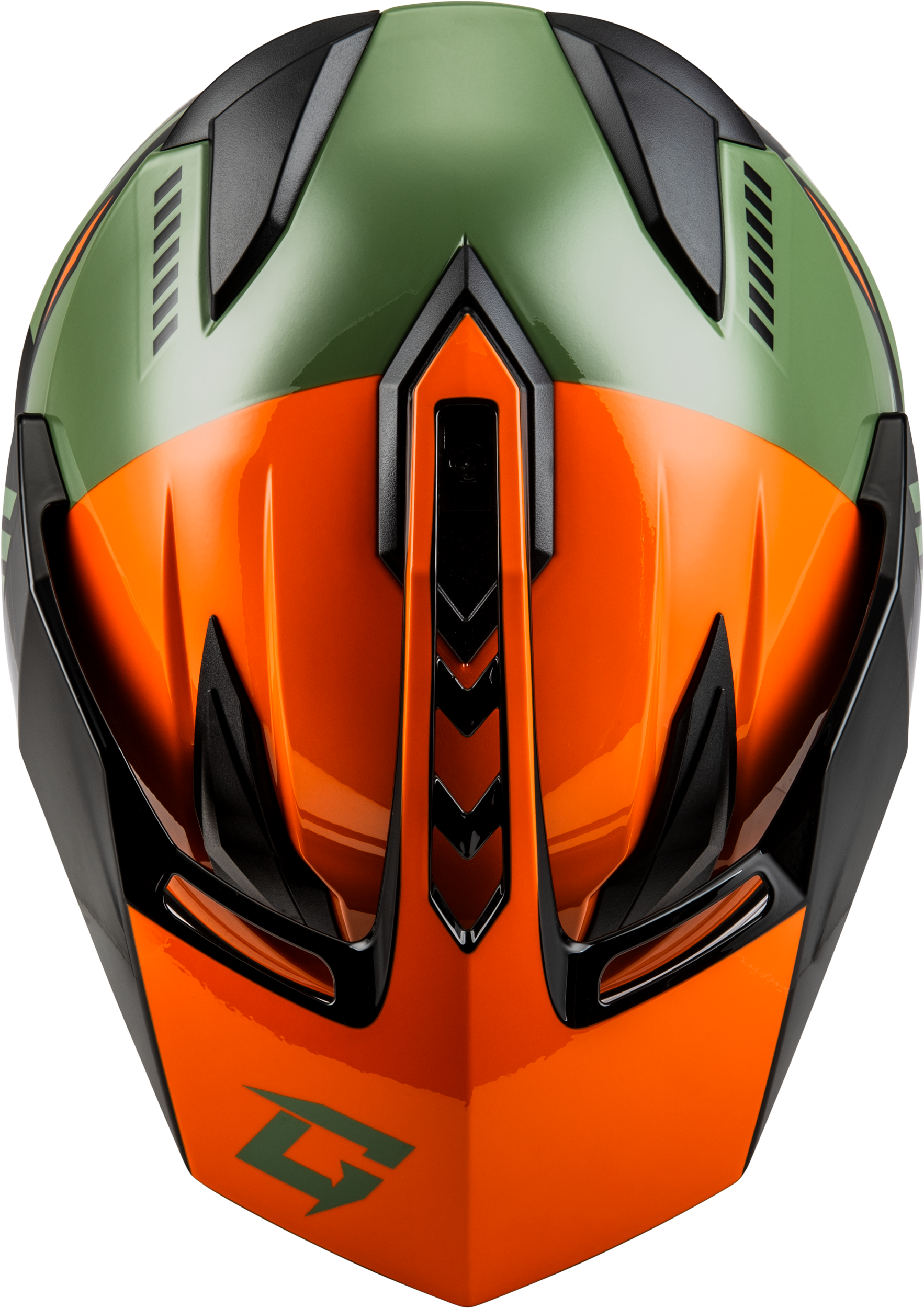 GMAX GM-11 Dual Sport Helmet - X-Small Orange, Grey & Black