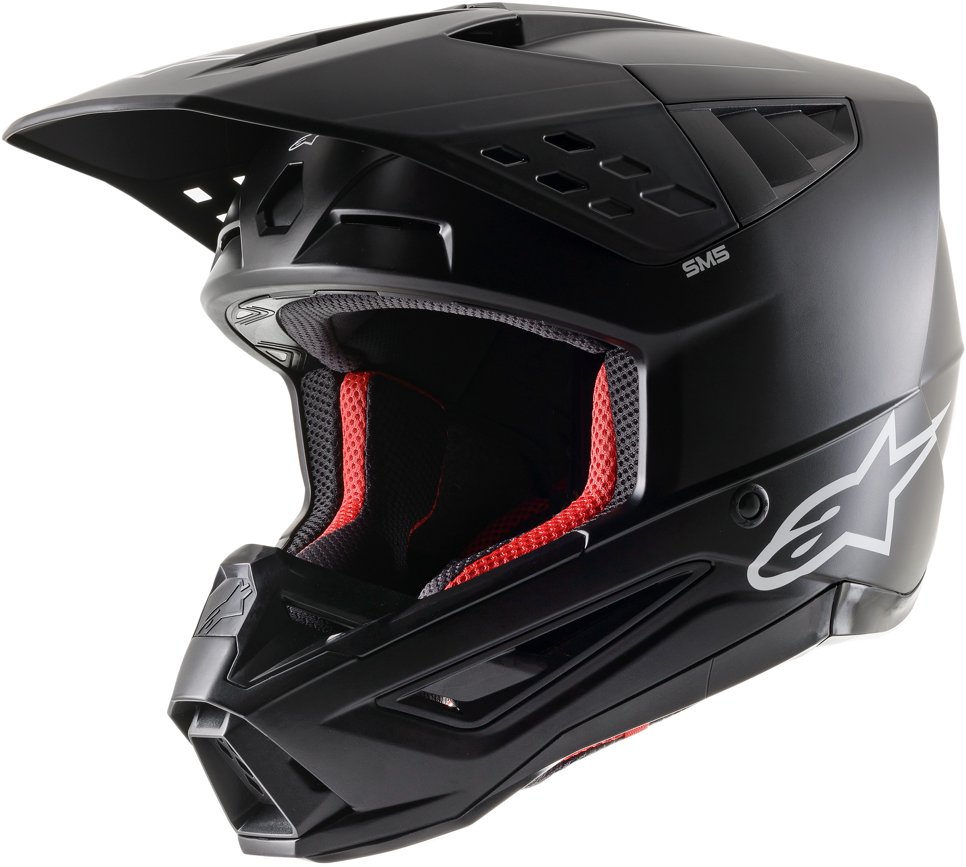 Alpinestars SM5 Solid Helmet Large Matte Black Off-Road Helmet with Advanced Impact Protection