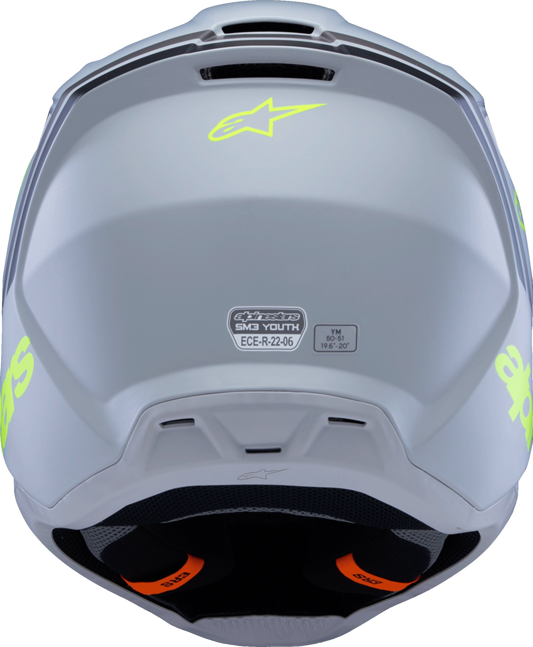 Alpinestars SM3 Youth Radium Off-Road Helmet - Grey/Black/Yellow Fluo, Youth Small