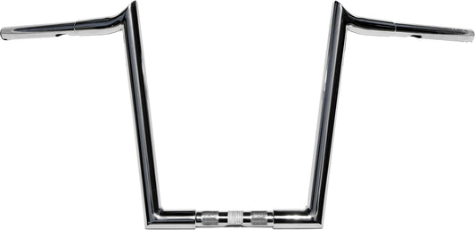 Wild 1 Chubby 12-Inch Hooked Handlebar for Harley-Davidson V-Twin Models - Chrome Finish